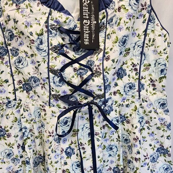 Scarlet Darkness October Fest Floral Women's Size L Dress NWT E8 - Picture 3 of 9